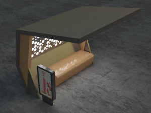 otob&uuml;s durağı modern 2 3D Model