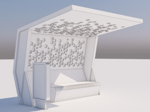 bus stop modern 2 Modelo 3D