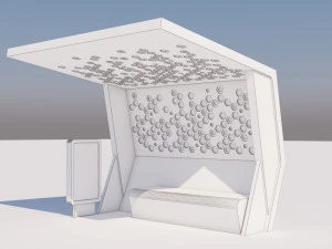 otob&uuml;s durağı modern 2 3D Model