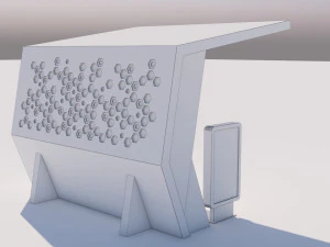 otob&uuml;s durağı modern 2 3D Model