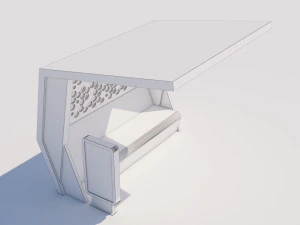 otob&uuml;s durağı modern 2 3D Model