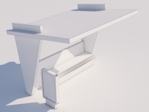 bus stop modern 3 3D Model