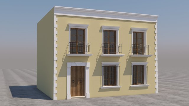 mexican house Modelo 3D .c4d .max .obj .3ds .fbx .stl .blend 