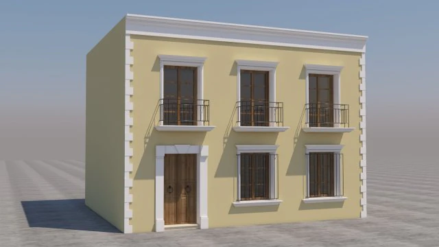 mexican house 3D Model .c4d .max .obj .3ds .fbx .stl .blend 