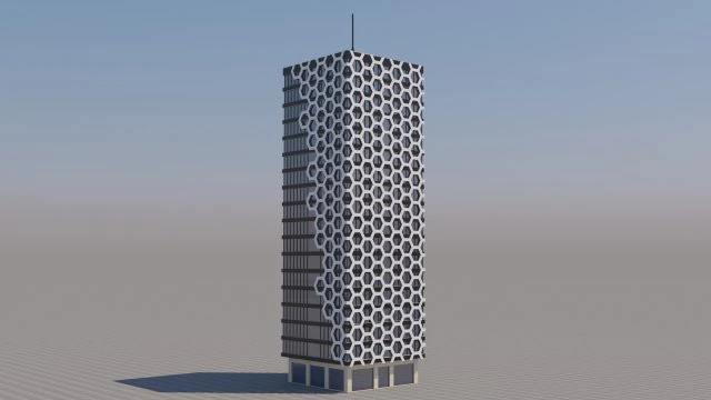 modern building exterior skyscraper 3D Model .c4d .max .obj .3ds .fbx .stl .blend 