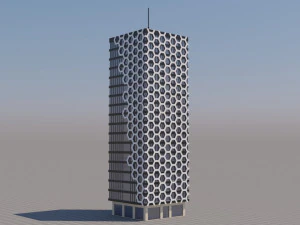 आधुनिक इमारत बाहरी गगनचुंबी इमारत 3D मॉडल