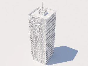 modern building exterior skyscraper 3D Model