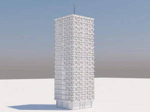 modern building exterior skyscraper 3D Model