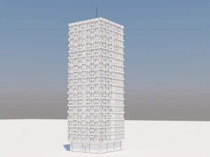 modern building exterior skyscraper 3D Model