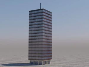 gratte-ciel extérieur de bâtiment moderne 2 Modèle 3D