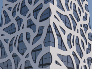 modern building exterior skyscraper 3 3D Модель