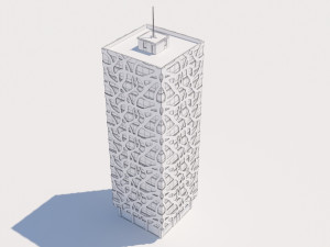 modern building exterior skyscraper 3 3D Модель