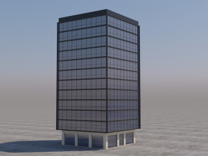 modern building exterior skyscraper 4 3D Model