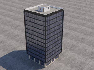 modern building exterior skyscraper 4 3D 모델