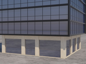 modern building exterior skyscraper 4 3D 모델