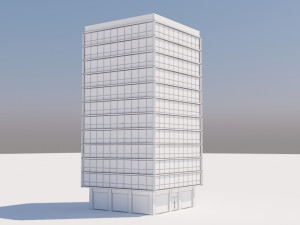 modern building exterior skyscraper 4 3D 모델