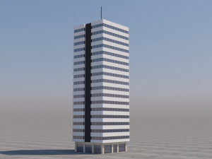 modern building exterior skyscraper 5 3D Model