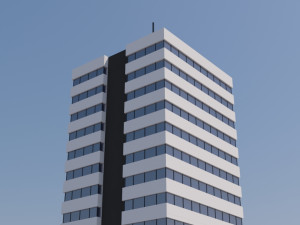 modern building exterior skyscraper 5 3D Модель