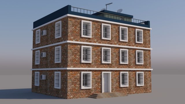 building for video games Modello 3D .c4d .max .obj .3ds .fbx .stl .blend 
