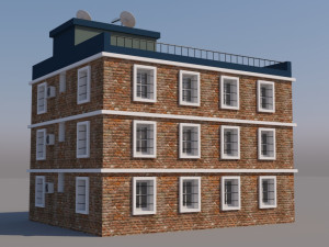 building for video games Modello 3D