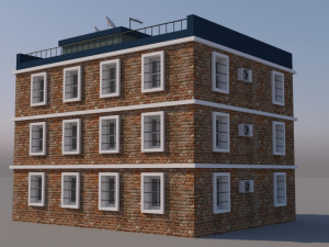 building for video games Modello 3D