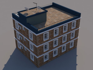 building for video games Modello 3D