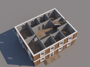 building for video games Modello 3D
