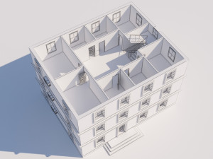 building for video games Modello 3D