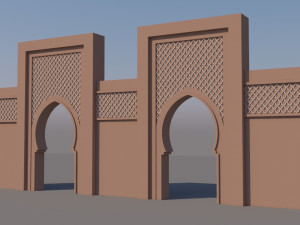traditional moroccan door marrakech 3D मॉडल