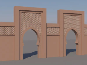 traditional moroccan door marrakech 3D Model