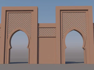 traditional moroccan door marrakech 3D Model