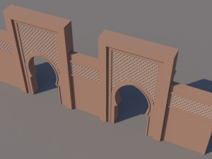 traditional moroccan door marrakech Modelo 3D