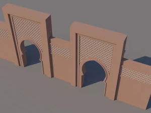 traditional moroccan door marrakech 3D Model