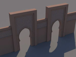 traditional moroccan door marrakech 3D Model