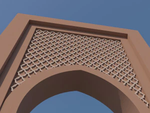 traditional moroccan door marrakech 3D Model