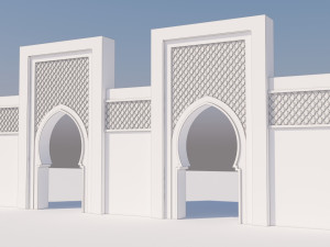 traditional moroccan door marrakech Modelo 3D