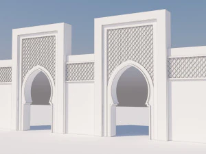 traditional moroccan door marrakech 3D Model