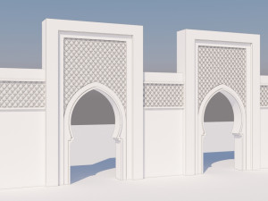 traditional moroccan door marrakech Modelo 3D