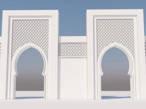 traditional moroccan door marrakech 3D Model