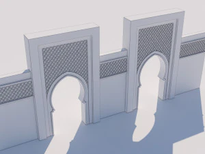 traditional moroccan door marrakech 3D Model