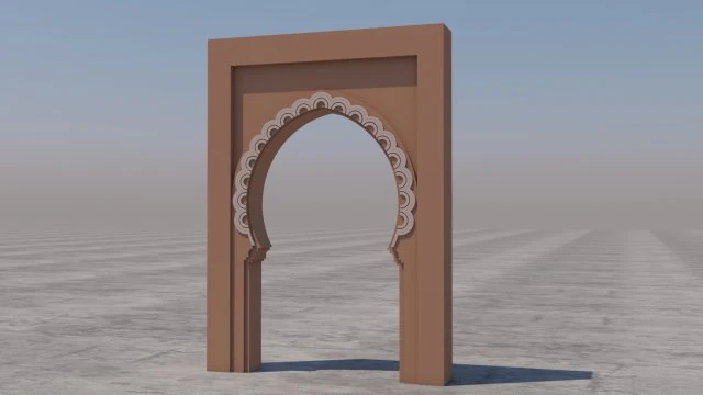 traditional moroccan door marrakech 3D Model .c4d .max .obj .3ds .fbx .stl .blend 