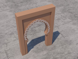traditional moroccan door marrakech Modèle 3D