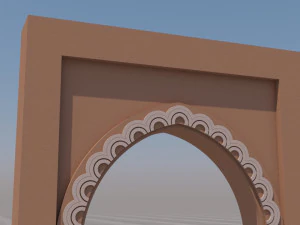 traditional moroccan door marrakech 3D Model