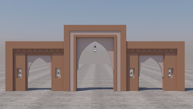 traditional moroccan door marrakech Modèle 3D .c4d .max .obj .3ds .fbx .stl .blend 