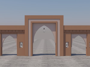 traditional moroccan door marrakech 3D Model