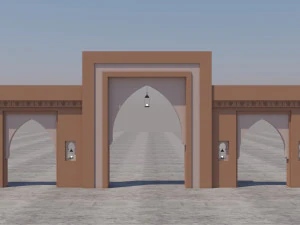 Традиционная марокканская дверь Марракеш 3D Модель