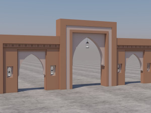 traditional moroccan door marrakech Modèle 3D