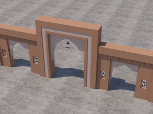 traditional moroccan door marrakech Modèle 3D