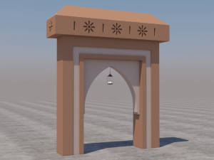 traditional moroccan door marrakech 3D Model
