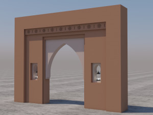traditional moroccan door marrakech 3D Model